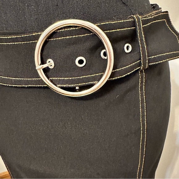 Sinéquanone Paris Mid-Length Black Belted Skirt Size US 8 T40 - Picture 3 of 9